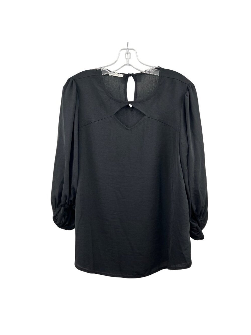 Maurices Black Blouse 3/4 Sleeve Cut Out Womens Size Medium